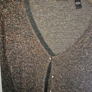 Moda International beautiful sparkle metallic sweater.